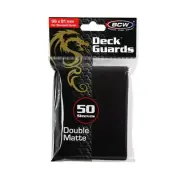 1000 BCW Standard Black Double Matte Gaming Card Deck Guards MTG pokemon sleeves
