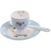 Marja Leena Babys First Egg Cup Koala Ceramic 3 Piece Set in Blue