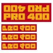 Road King BMX PRO 400 Yellow-red - PRISM decal set - Old School BMX