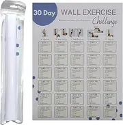 Workout Trackers - 30 Day Wall Exercise Challenge Printable, Wall Fitness Planner 30 Days, Quick Planning Workout Challenge Log Sheet, Wall Blank Exercise Planner Poster For Women Men