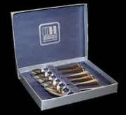 Oxford Hall Silversmiths Serrated Grapefruit Spoons Set of 6 Stainless Steel NIB