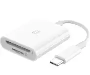 USB C to SD Card Reader, SD/MicroSD to USB C Card Reader Adapter