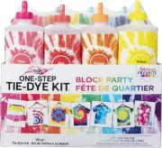 Tulip One-Step Tie-Dye Kit Block Party 16oz 8 8 Color, Ash,Pink,Red,Rainbow