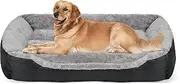 [Bnonya] Dog Bed, Orthopedic Large Dog Bed with Sides, Washable Dog Beds for Large Dogs, Comfortable and Breathable Soft Cotton XLarge Dog Couch Pet Bed