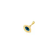 9ct Gold Diamond-cut Evil Eye Pendant