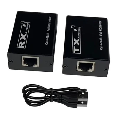 New 30M USB KVM HDMI Extender RJ45 Cat6 Ethernet Network Cable Accessories