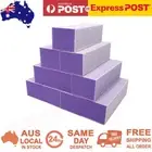 10 x Buffer 3-Way Sanding File Nail Art Buffing Block Purple White Grit 80/100