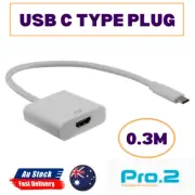 USB-C TO HDMI LEAD - 0.3M TYPE-C PLUG TO HDMI SOCKET PRO 2
