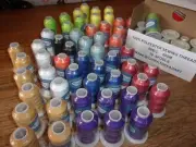 Thread Arts 100% Polyester Sewing Thread Spools Lot of 63 New Assorted Colors