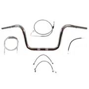 1 1/4" Chrome 10" Ape Hanger Handlebar Kit 2016-2017 Harley Softail Fatboy w/ABS