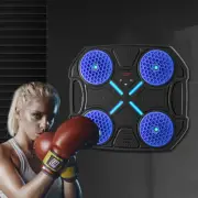 Kids Music Boxing Machine with Gloves Boxing Wall Target for Home Gym (Blue) AU