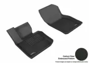 Black Floor Liners For 2014-2024 Mini Cooper , 1st Row 2 Piece Floor Liners