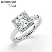 Princess Solitaire Natural Diamond Engagement Ring Platinum 1.15 Ct