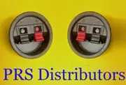 2 Pack ROUND SUBWOOFER SPEAKER BOX TERMINALS CUPS SPRING CONNECTOR SUB PLUGS BOX