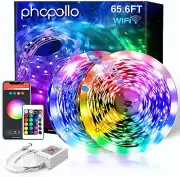 65.6 ft WiFi LED Smart Strip Light Compatible w/Alexa and Google Home, app &Remo
