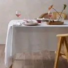 NNEDSZ Vintage Design Homewares White French Linen Tablecloth 150cm x 300cm