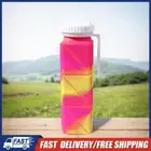620ml Collapsible Water Bottle with Straw BPA Free for Gym Travel (Red)