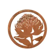 Wall Art 60cm Waratah Corten Steel Ornament Garden Yard/Patio Home Decor Large