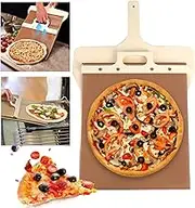 Leuik Sliding Pizza Peel, Non Stick Pizza Slider Paddle for Pizza Transfer, Pizza Peel Spatula Paddle with Handle for Oven, Pizza Smart Slider Paddle, Kitchen Essential Baking Easy Sliding Pizza Board