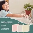 50pcs Paper Soaps Portable Travel Soap Sheets Disposables Camping Soap Hand V4A1