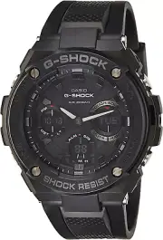 G-SHOCK GSTS100G-1B Mens Black Analog/Digital Watch with Black Band