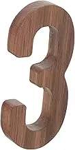DECOMELODY Number Sign Oversized Address Number for Mailbox Walnut Design Easy Installation Visible Numerals for Outdoor Use