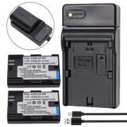 2x Batteries LP-E6 +SLIM Charger for Canon EOS 5D Mark III II DSLR, 7D DSLR