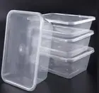 50pk 1000ml Rectangular Food Container With Lids 17.5x12.5x7.5cm