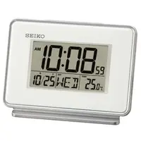 在飛比找森森購物網優惠-SEIKO 精工 溫度顯示雙鬧鈴電子鬧鐘/白/QHL068W