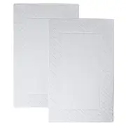 Bourgeois - 2 Piece Bath Mats Set (White)