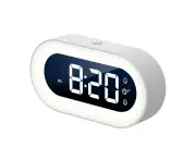 Led Alarm Clock Student Bedside Luminous Electronic Clock Indoor Desk Clock,White