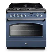 Falcon 90cm Dual Fuel Range Cooker - Blue & Chrome