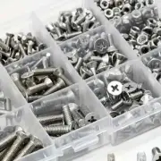 570-Piece Stainless Steel Assortment Kit - Machine Screws and Nuts with Durable