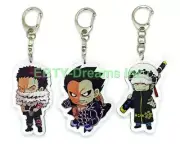 Set of 3 Anime Acrylic Keychain Katakuri Monkey D. Luffy Trafalgar Law