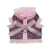 Addison Dog Harness in Pink with Rhinestones Pooch Outfitters, Female XS