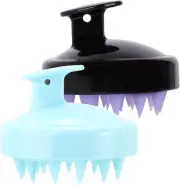 2 Pcs Hair Shampoo Brush Scalp Scrubber Shower Head Care Massager for Washing Da