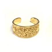 Sterling Silver And 18kt Yellow Gold Ovelry Byzantine Ring