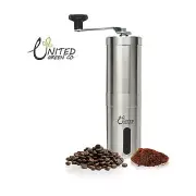 *NEW* Manual Coffee Grinder - Portable Mill, Ceramic Burr, Stainless Steel Body