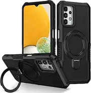 Case Compatible with Samsung Galaxy A53 5G,Compatible with Samsung Galaxy A53 5G SM-A536 Shockproof Kickstand [PC+TPU] 2 in 1 Dual-Layer Protective Cover Black