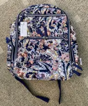 Vera Bradley Commuter Backpack Large 16122-12164 Tangier Paisley Blue Women's