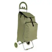Tosca 70L/58cm Shopping Cart Trolley Bag Grocery/Market Storage w/ Wheels Khaki