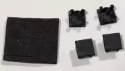 Plastic + Foam Feet Screw Covers for SLIM PS2 Playstation 2 Console System Black