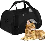 Small Dog Carrier Bag - Travel Puppy Carrying Box - Portable Ergonomic Pet Breathable Carrier for Hiking, Outdoors, Walking, Camping for Dogs and Cats