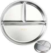 Stainless Steel Plate for Baby Toddler Kids, Montessori Style, Non-Toxic, BPA...