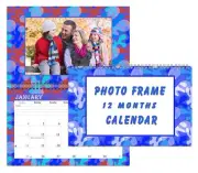 2026 Photo Frame Wall Spiral-bound Calendar - (Geometrics Edition #003)