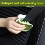 Double Sided U Type Car Seat Belt Cleaning Brush Automotive Safe Belt Washing