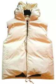 CELINE Phoebe period Down Vest Beige size 38 NEW Unused
