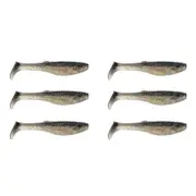 2x 3PK 5.5In Rapala Crush City Heavy Soft Plastic Paddle Tail Lures -Black Gold