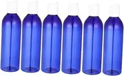 COMPUKAS 6Pcs Portable Travel Bottles with Press Type Lid Compact Cosmetic Containers for Shampoo and Lotion Blue Bottle with White Lid Leak Design for Outdoor and Travel