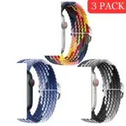3x Band Strap For Apple Watch 9 8 7 6 5 4 3-1 Elastic 38/41mm Braided Solo Loop